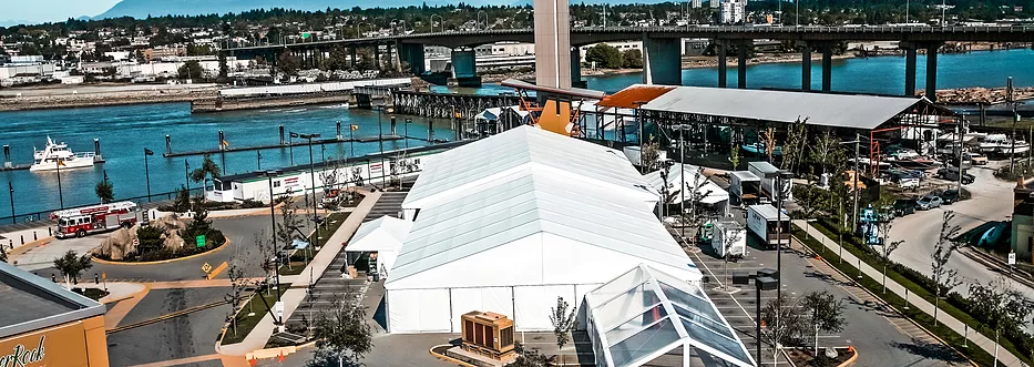 Tent rental in waterfront
