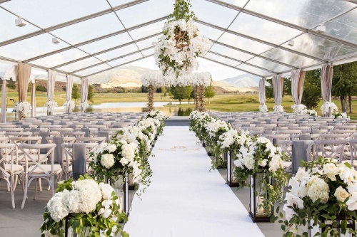 Wedding clear frame tent