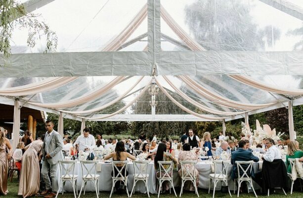 40 x 60 clear top wedding tent