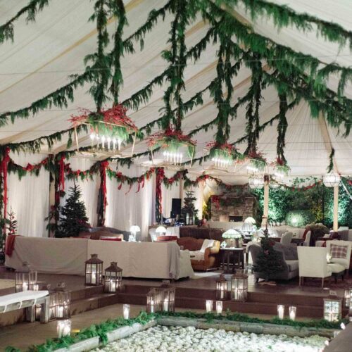 Drapes Sidewall Decor_Christmas party